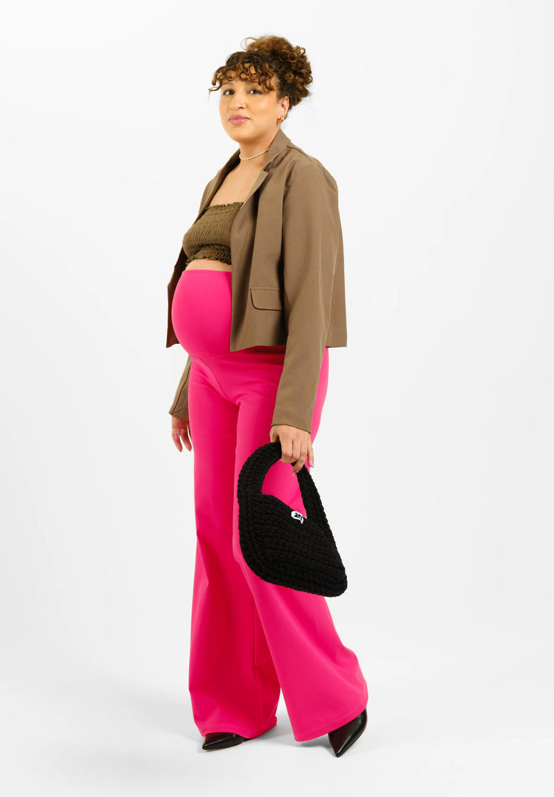 Posh Wide Leg Pants - Raspberry Pink